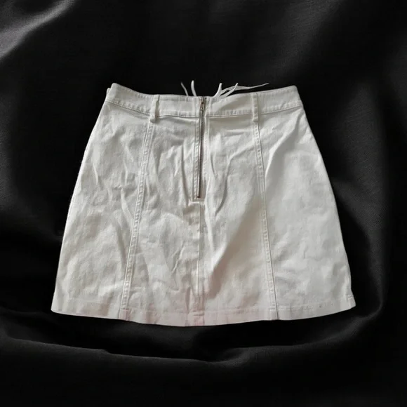 Forever 21 White Tie Front Pencil Mini Skirt - Picture 3 of 4